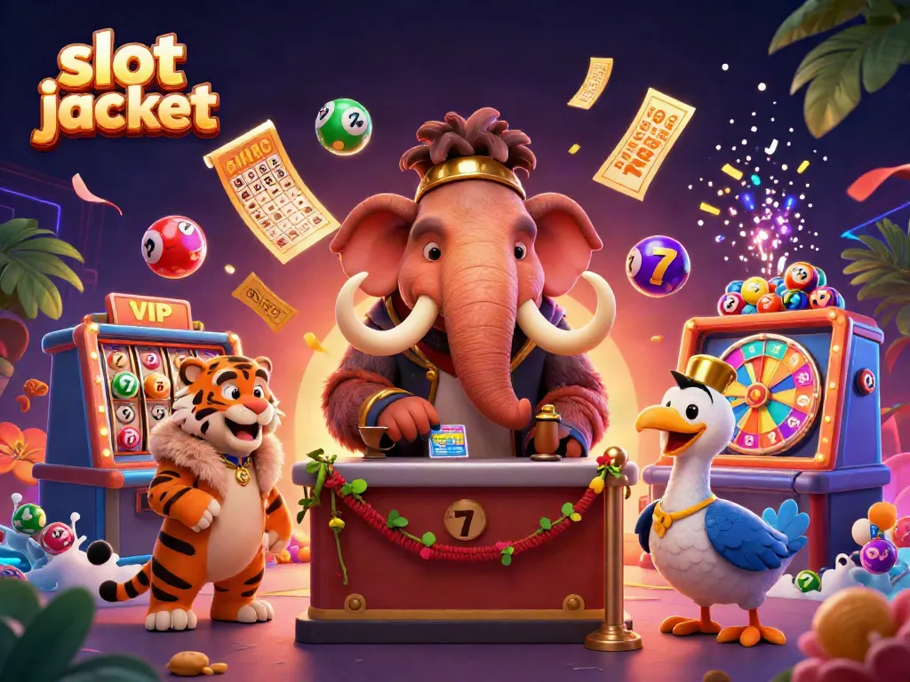 Experience thrilling wins with slot jackpot excitement featuring vibrant casino characters and elements.