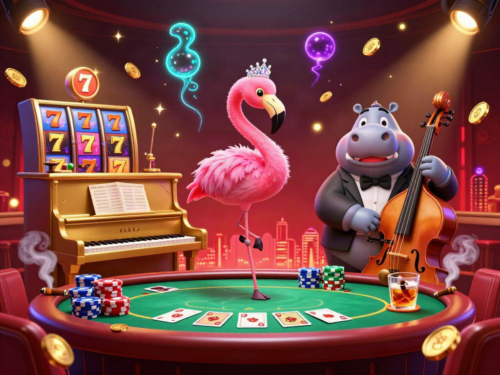 Experience thrilling slot gacor hari ini with a lively animated 3D casino scene featuring vibrant characters and game elements.