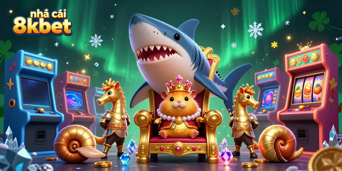 Experience the thrill of gaming with nhà cái 8kbet as a golden hamster king rules a vibrant, casino-style scene.