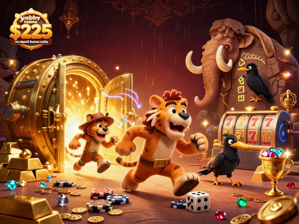 Play at Yabby Casino using $225 no deposit bonus codes with exciting prehistoric casino elements to win big!