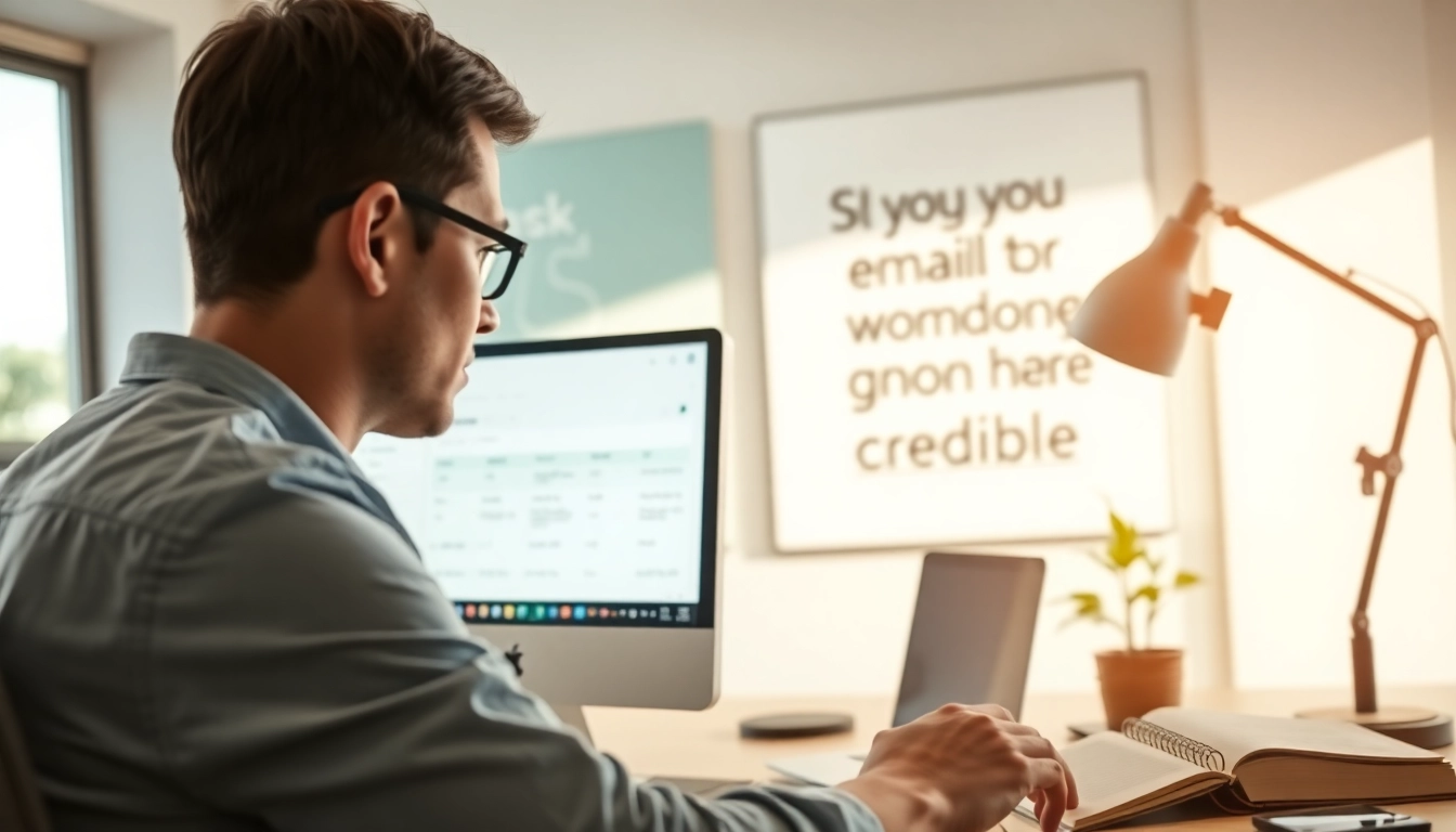 AI that replies to scheduling emails in a modern office setting focusing on productivity.