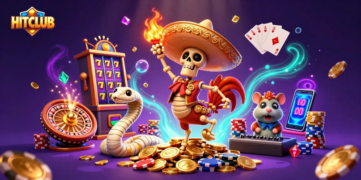 Engage with HITCLUB's dynamic game atmosphere featuring lively characters and exciting slot action.