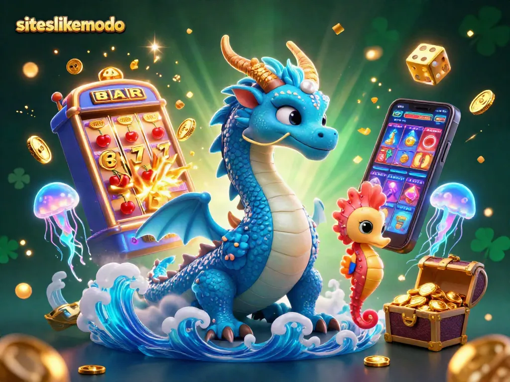 Engage with the thrilling world of siteslikemodo through this vibrant casino illustration.
