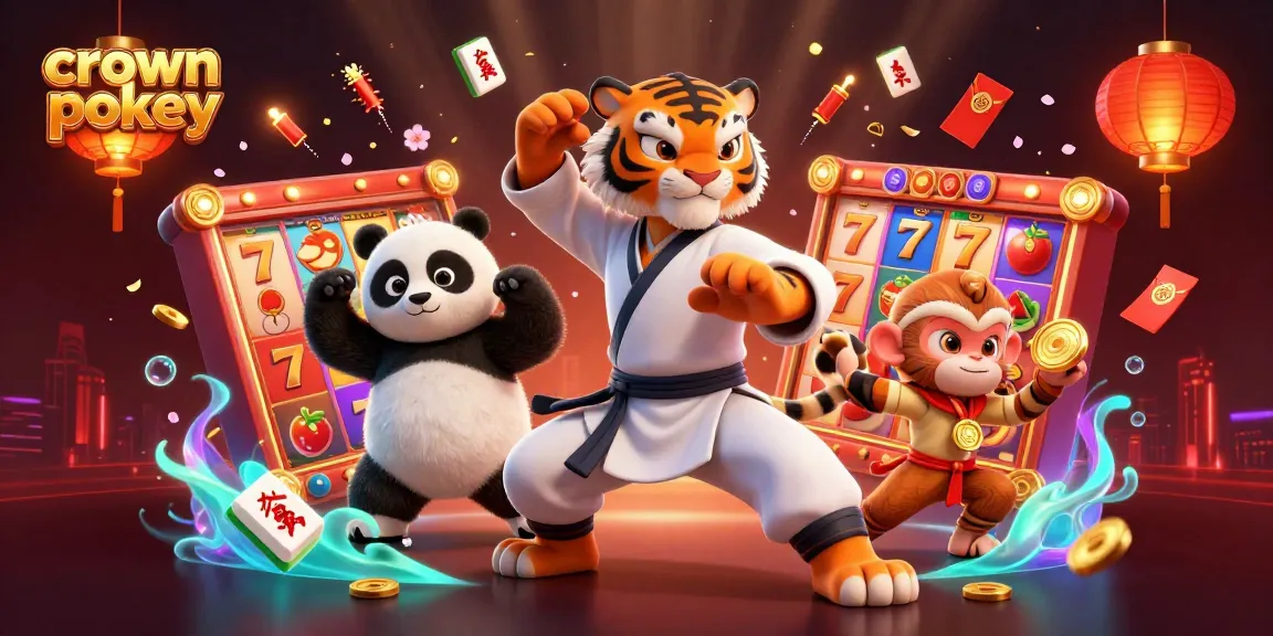 Play crown pokies and experience vibrant spins with exciting characters in a dynamic casino scene.
