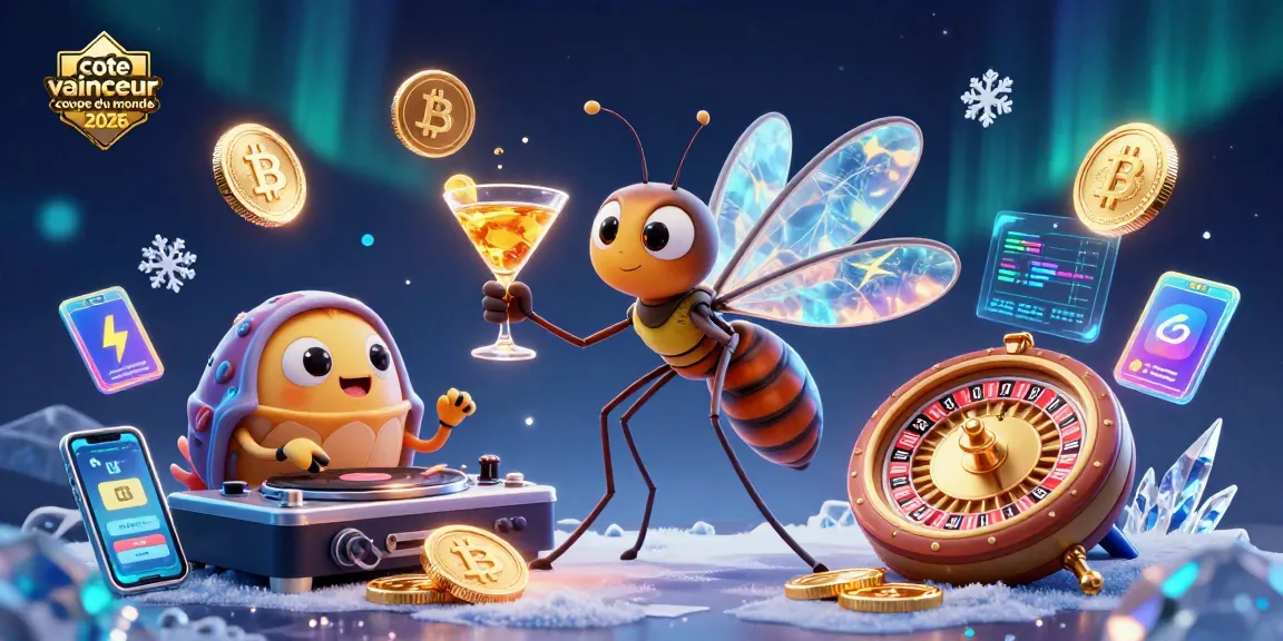 Pariez sur la cote vainqueur Coupe du Monde 2026 avec une illustration dynamique de mascottes de casino.