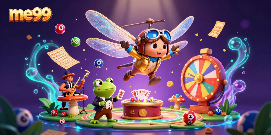Engage in thrilling online gambling at me99, showcasing a vibrant casino scene with characters celebrating big wins.