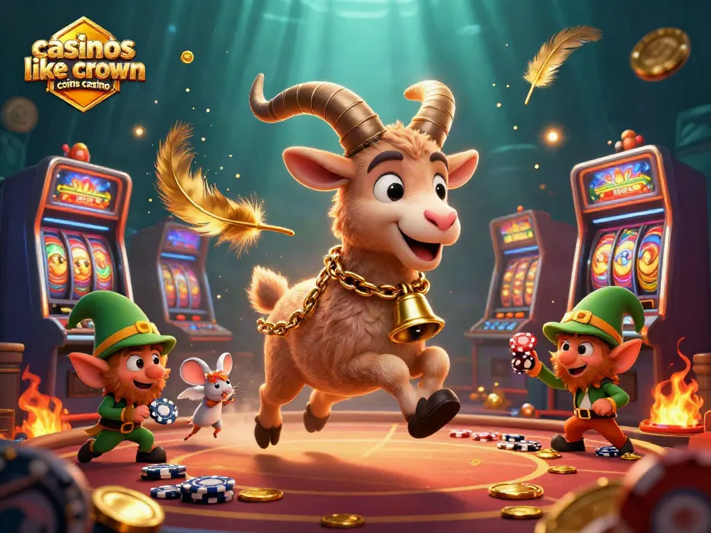 Engage with the ultimate experience at casinos like crown coins casino, featuring a chaotic casino scene with gambling excitement.