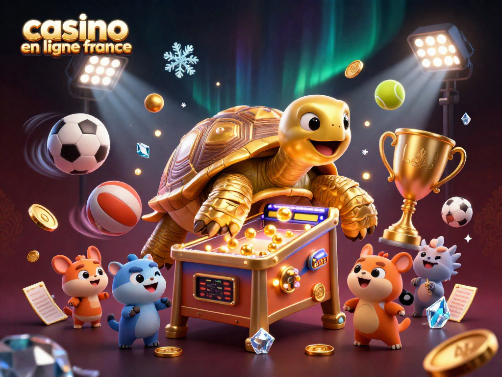Jouer au casino en ligne France avec des animations joyeuses et des éléments sportifs variés.