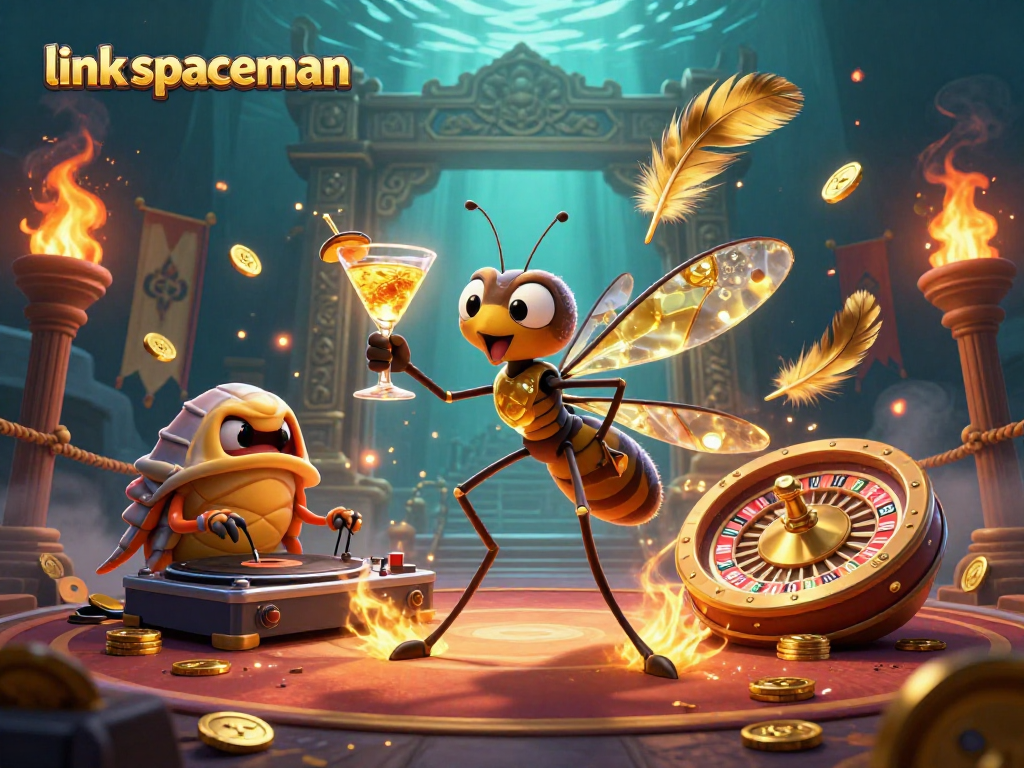 Engage with the exhilarating link spaceman slot experience featuring a lively casino scene.