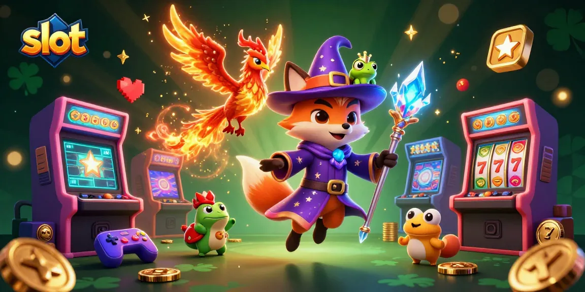 Slot menarik dengan karakter kartun 3D dan mesin permainan penuh warna.