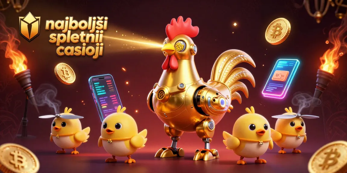 Akcija v najboljših spletnih casinojih s svetlečimi kriptovalutami in roboti v 3D animaciji.