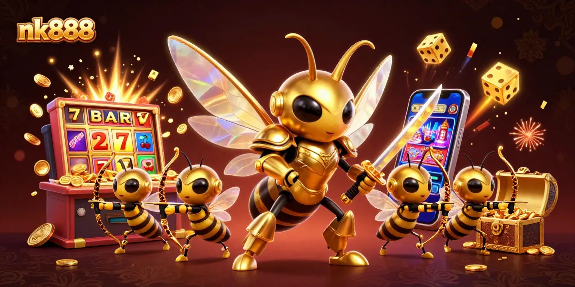 Win big with nk888's vibrant casino scene filled with slot machines and fun games.