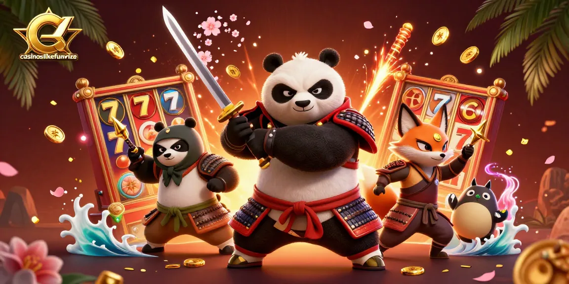 Engage with casinoslikefunrize through a dynamic 3D scene showcasing vibrant characters and casino elements.