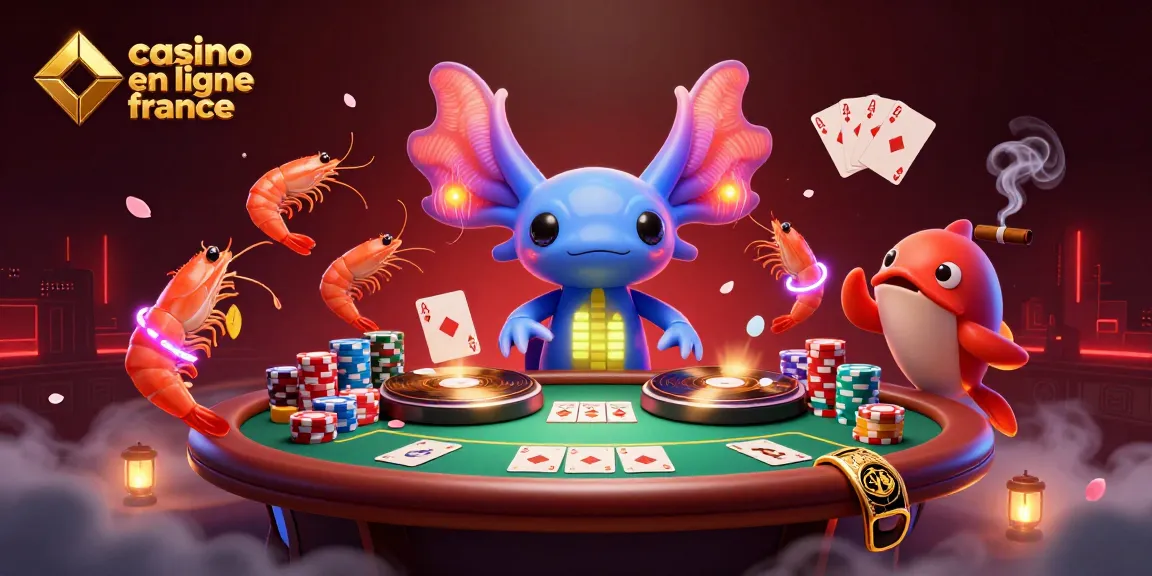 Vivez l'excitation du casino en ligne France avec un DJ axolotl et des crevettes dansantes !