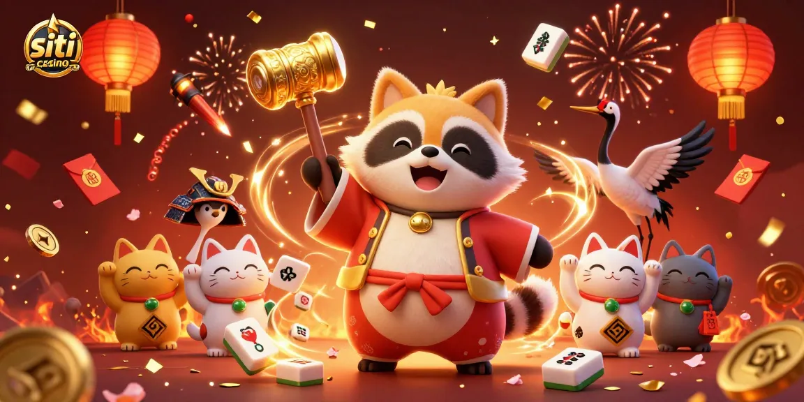 Scopri i migliori siti casino non AAMS con un tanuki fortunato e gatti maneki-neko.
