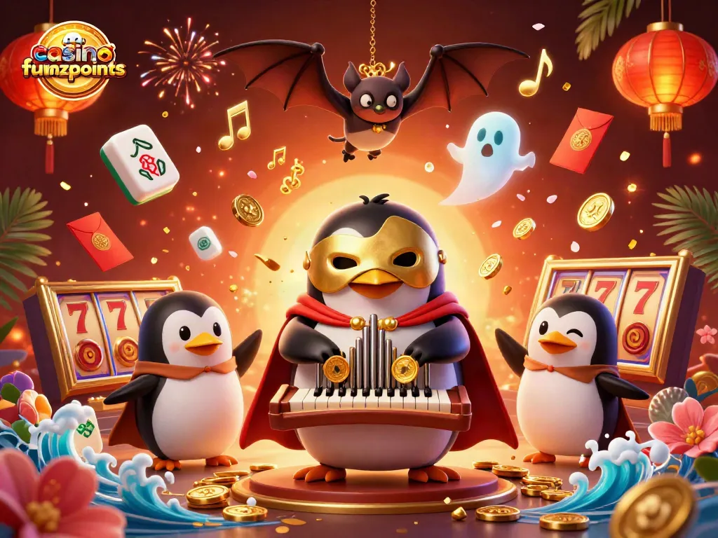 Spin and win at a casino like Funzpoints with vibrant 3D visuals and exciting game elements.