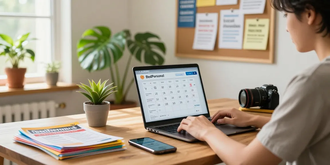 Engaging user exploring bedpersonal for local classifieds in cozy office
