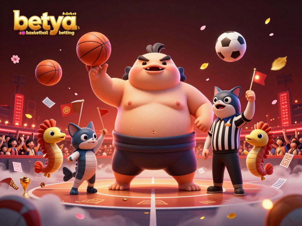 Engage in betya.com basketball betting with vibrant character scene and dynamic elements.