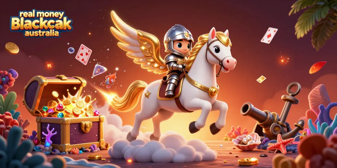 Experience thrilling real money blackjack Australia with exciting cartoon characters and vibrant casino elements.