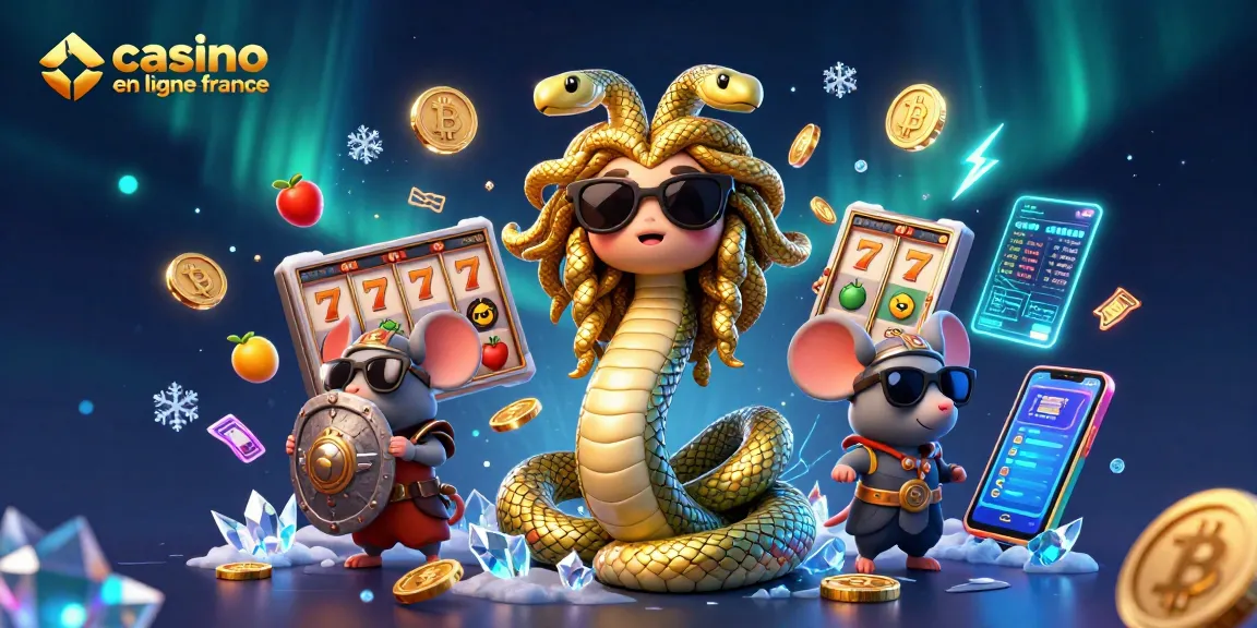 Casino en ligne France : Illustration dynamique de Méduse et un guerrier au casino