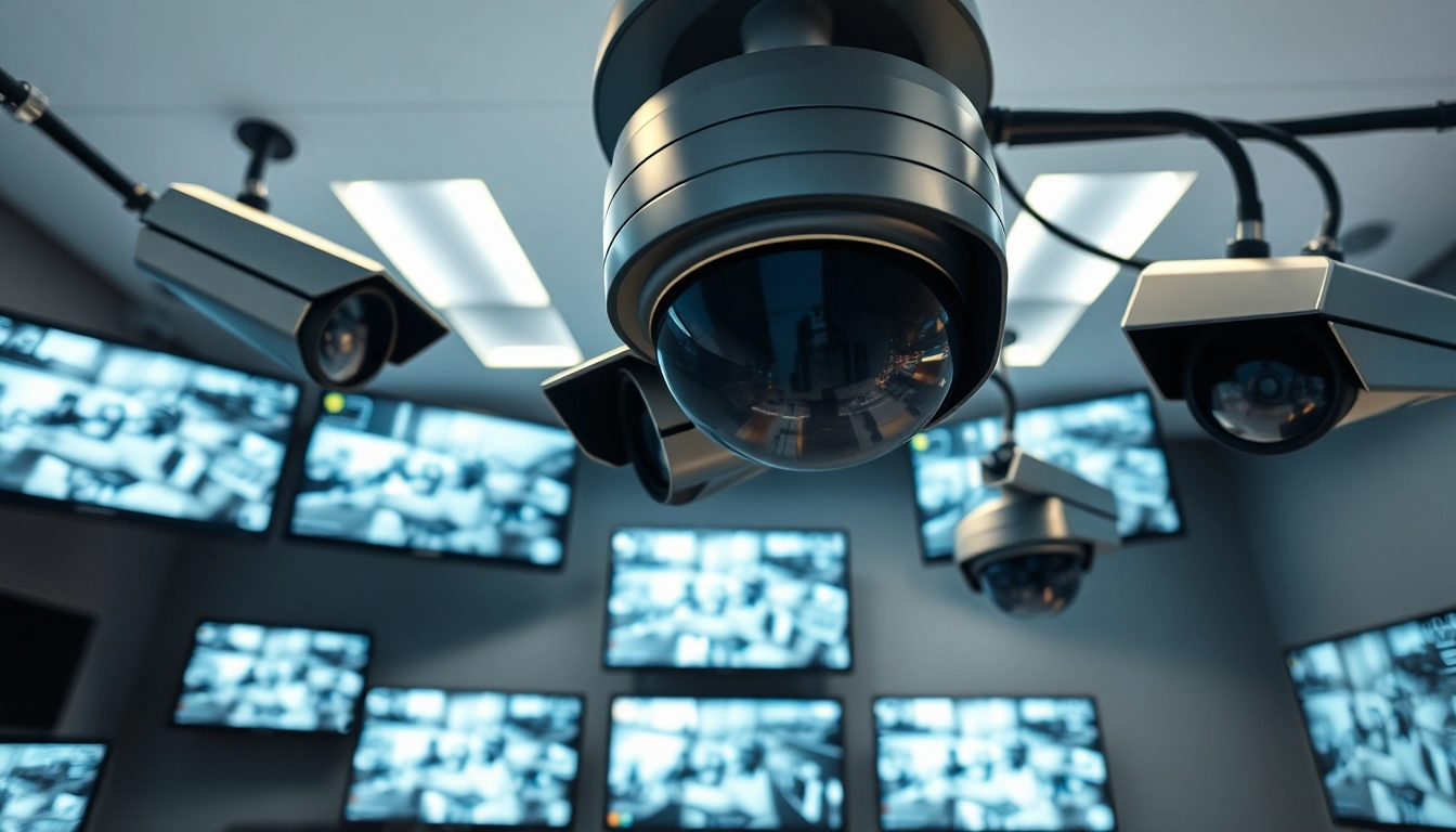 Implementing computer vision for CCTV in a high-tech surveillance setup with various camera feeds.