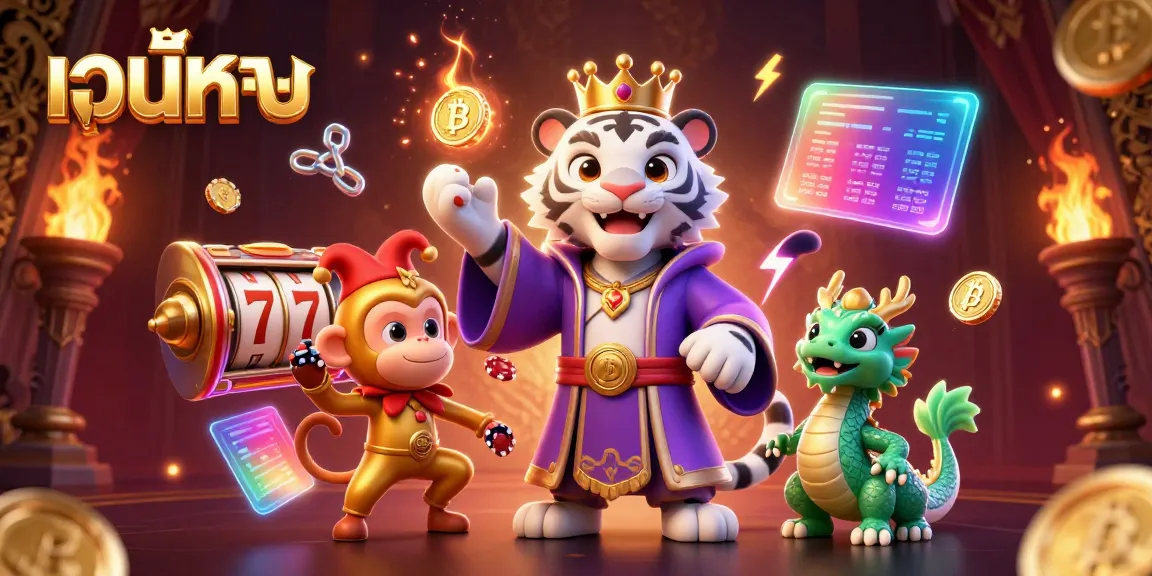 Spin the reels of เว็บตรง with lively characters and vibrant casino elements, immersing in the gaming excitement.