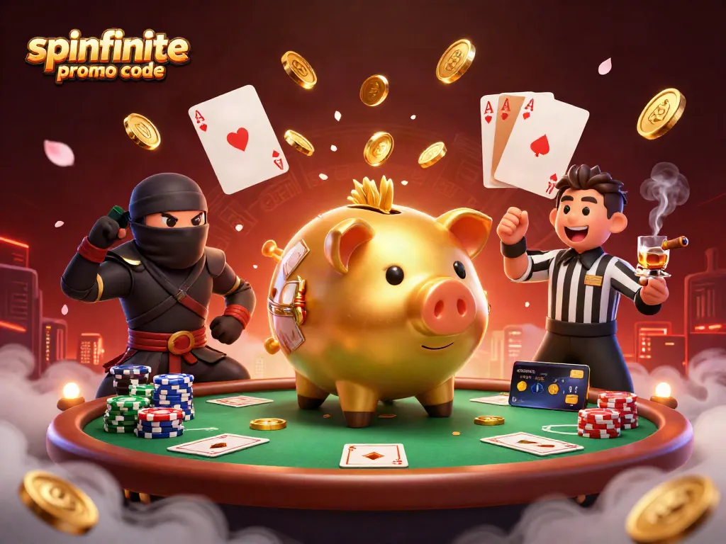 Spinfinite promo code unleashes grand gaming action in a vibrant, packed casino scene.