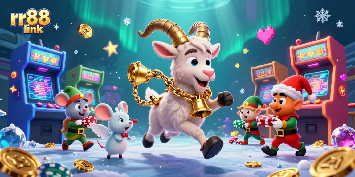 Engage with rr88 link to explore thrilling casino activities in a festive, animated setting.