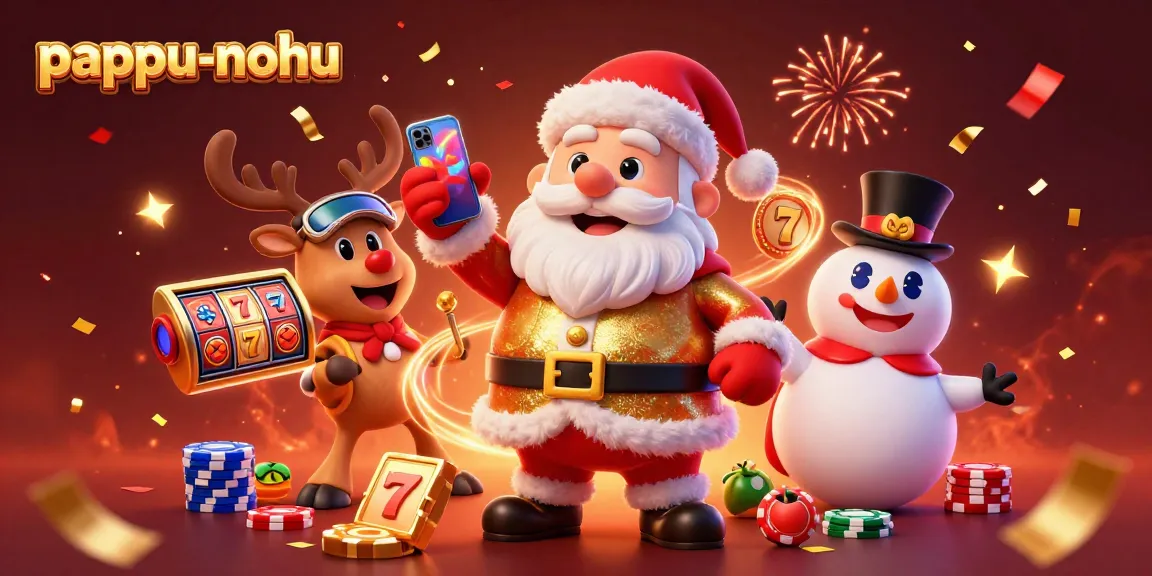 Experience thrilling gameplay with pappu-nohu in this vibrant, festive 3D illustration.