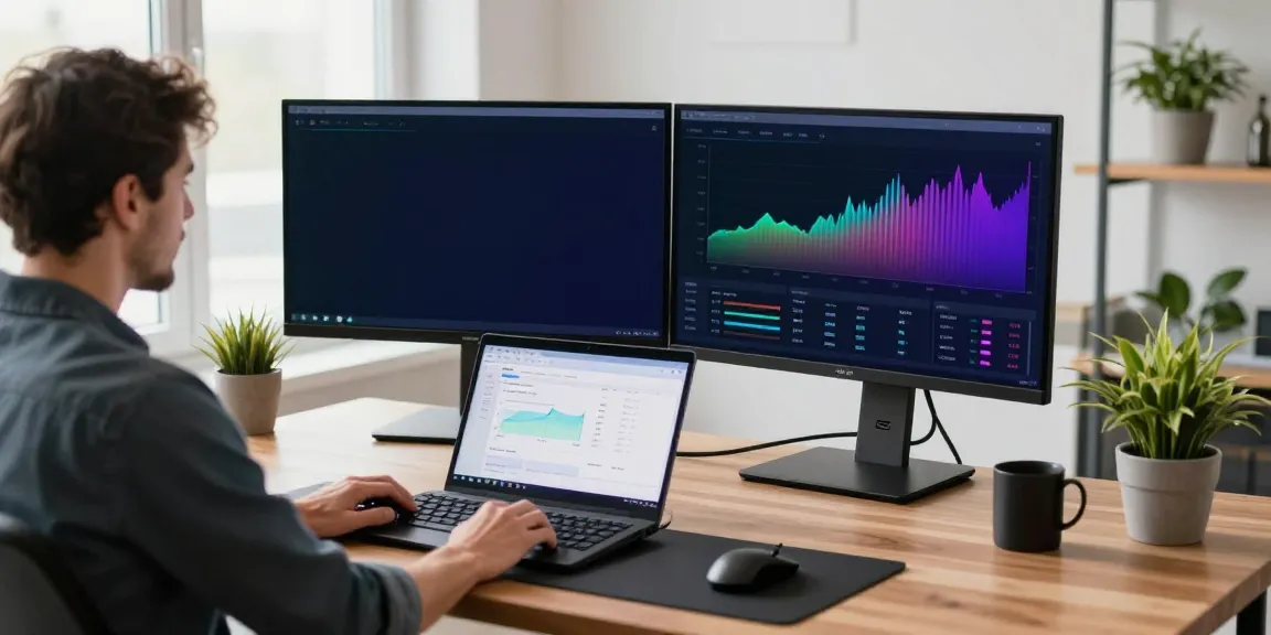 One API for stocks forex crypto displayed on multiple monitors analyzing charts in a professional trading workspace.