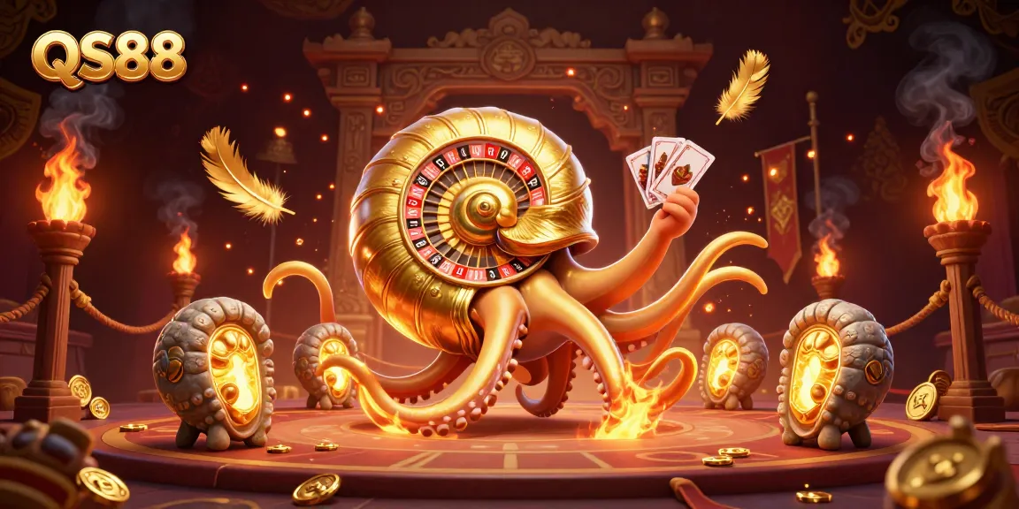Engage in thrilling gameplay at QS88 with our giant nautilus roulette and glowing card companions.