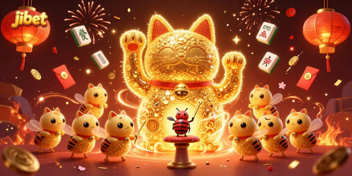 Experience thrilling luck with the vibrant jibet casino-themed illustration featuring golden fireflies.