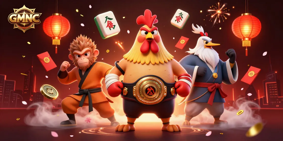 Experience thrilling gameplay with GMNC as lively characters celebrate in a vibrant casino atmosphere.