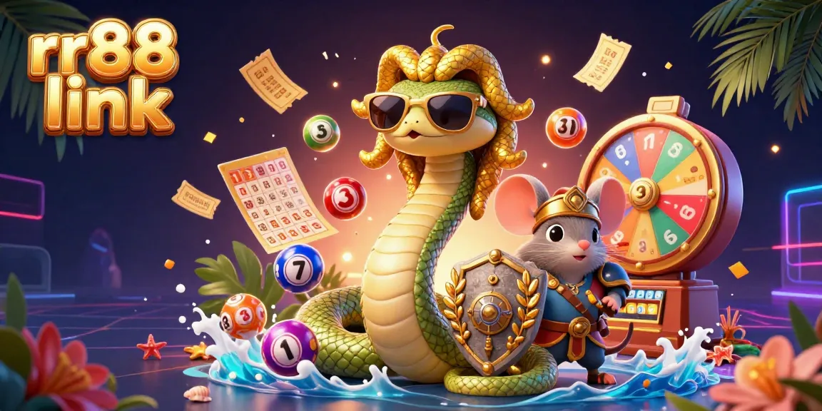 Experience the thrilling rr88 link with dynamic gaming elements and vibrant characters in a colorful casino scene.