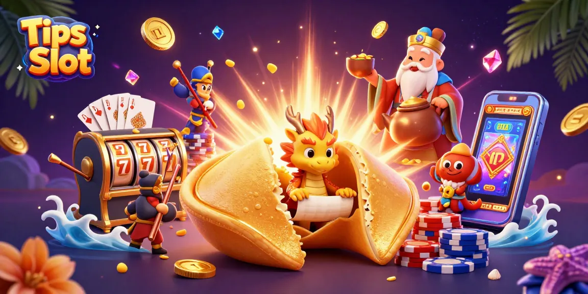 Engage with Tips Slot for winning strategies using vibrant slot machine visuals and casino elements.