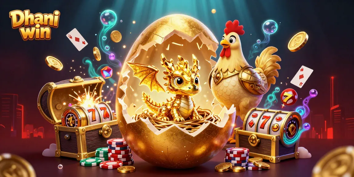 Dhani win gameplay featuring a golden dragon and colorful gaming elements enhancing the gaming experience.