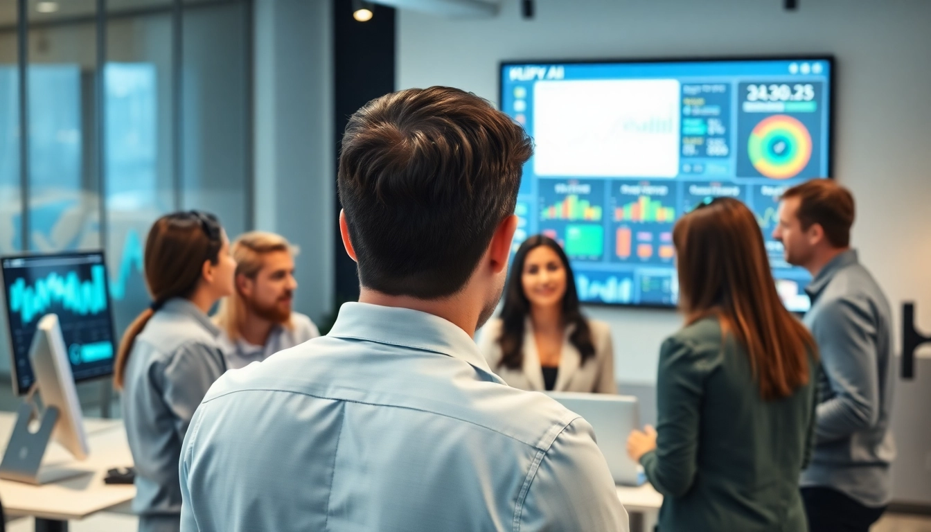 Klipy.ai enhances B2B sales communication with innovative AI tools in a vibrant office.