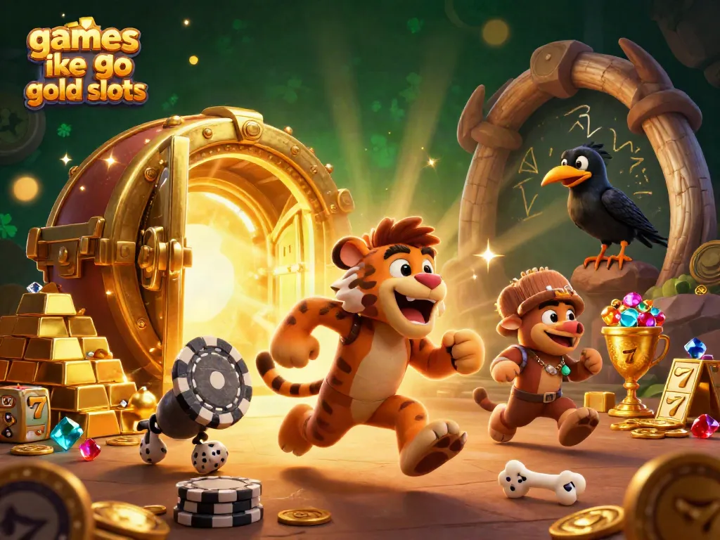 Play exciting games like go go gold slots in a vibrant, energetic casino scene.