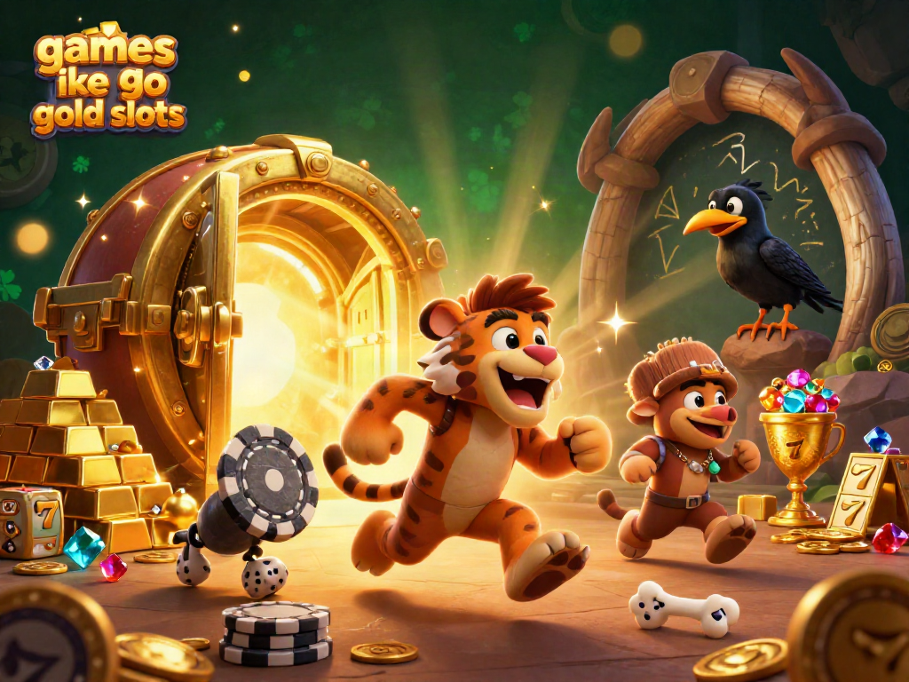 Play exciting games like go go gold slots in a vibrant, energetic casino scene.