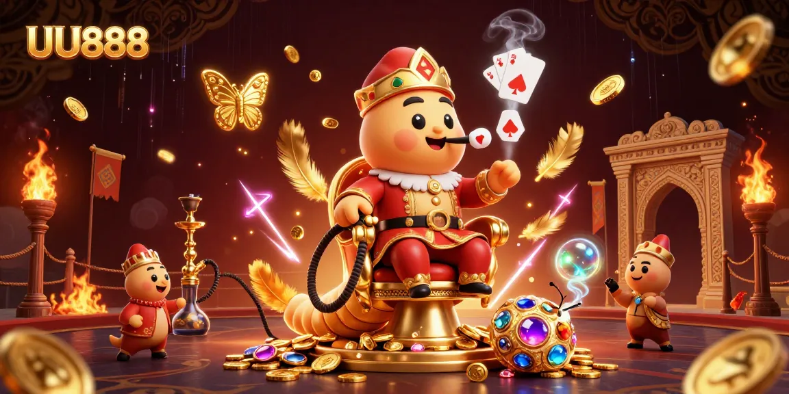 Experience thrilling moments with UU888 in a vibrant 3D illustration featuring a unique caterpillar master.