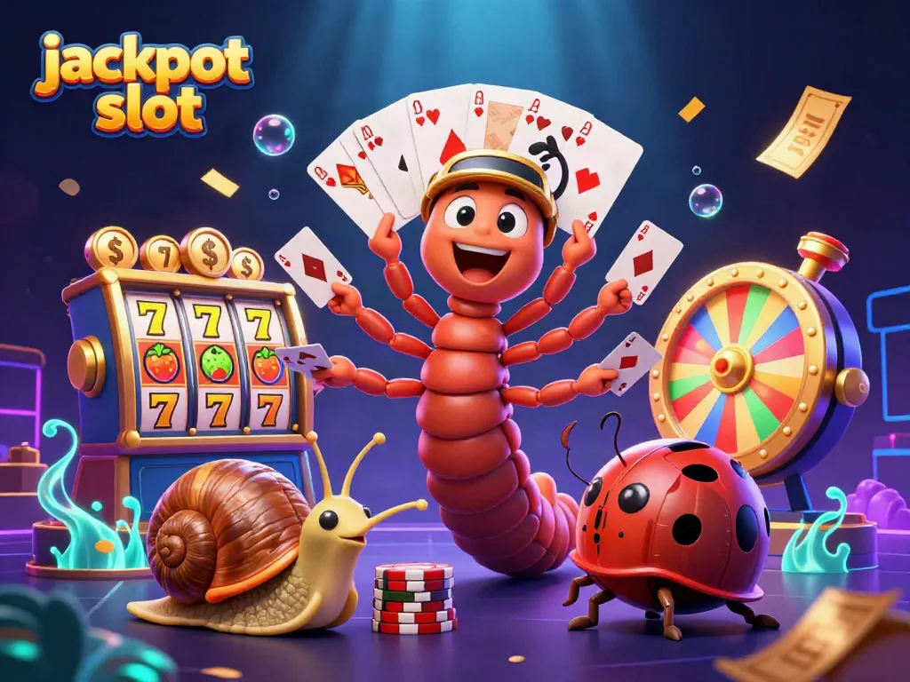 Experience the excitement of jackpot slot gaming with our vibrant 3D illustration featuring a dealer and high-roller.