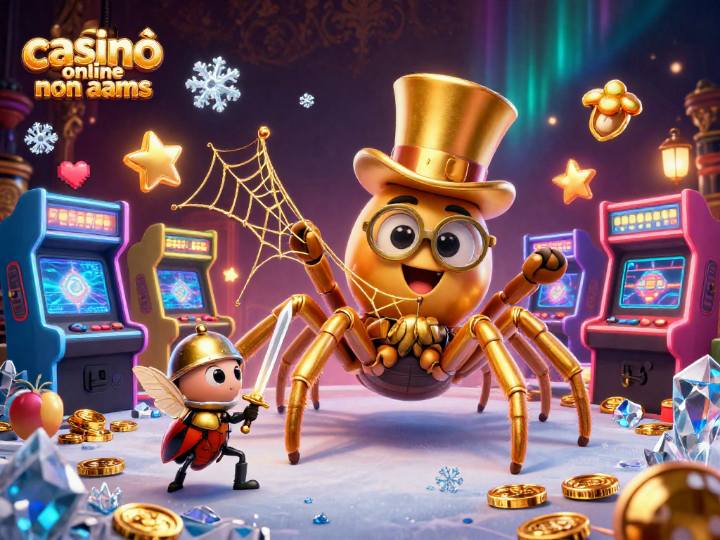 Scopri l'azione nei casinò online non AAMS con un ragno d'oro e un cavaliere