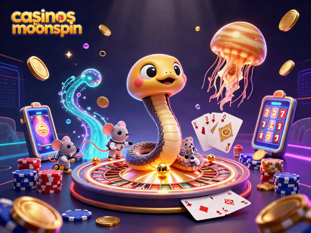 Spin and win with casinos like moonspin, featuring fun characters and exciting gameplay elements.