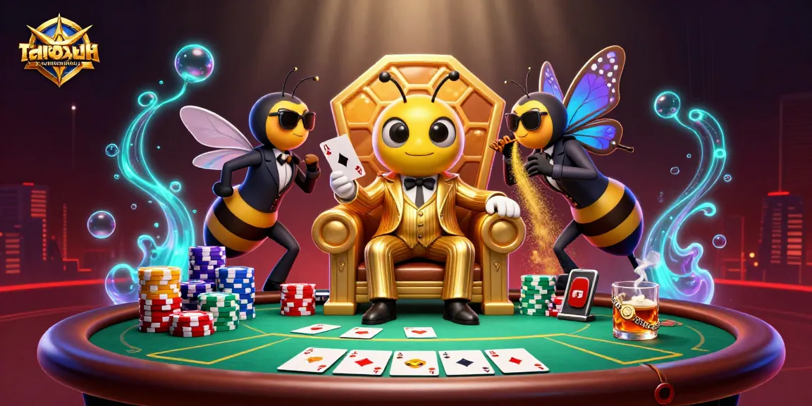 Win big with taigamebancaanxu in an immersive 3D casino scene featuring a bumblebee mob boss.