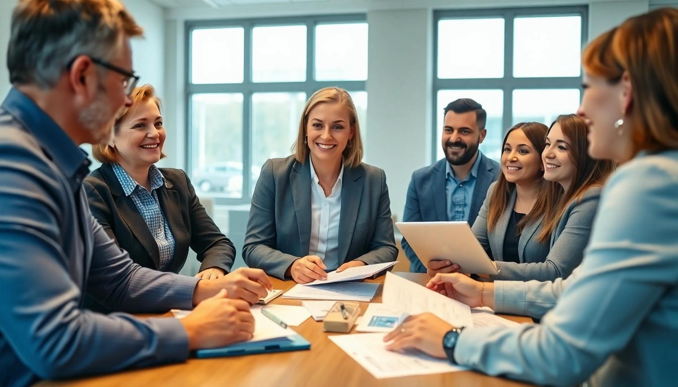 Engaging title insurance services consultation with professionals guiding clients.
