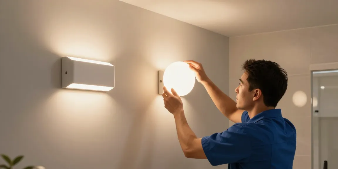 Instalare aplice LED baie de către un prestator de servicii local, expert și de încredere.