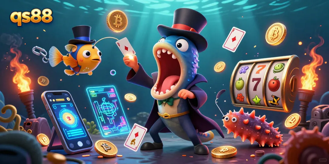 Engage with the vibrant action of qs88 casino games, featuring a dynamic underwater magic scene.
