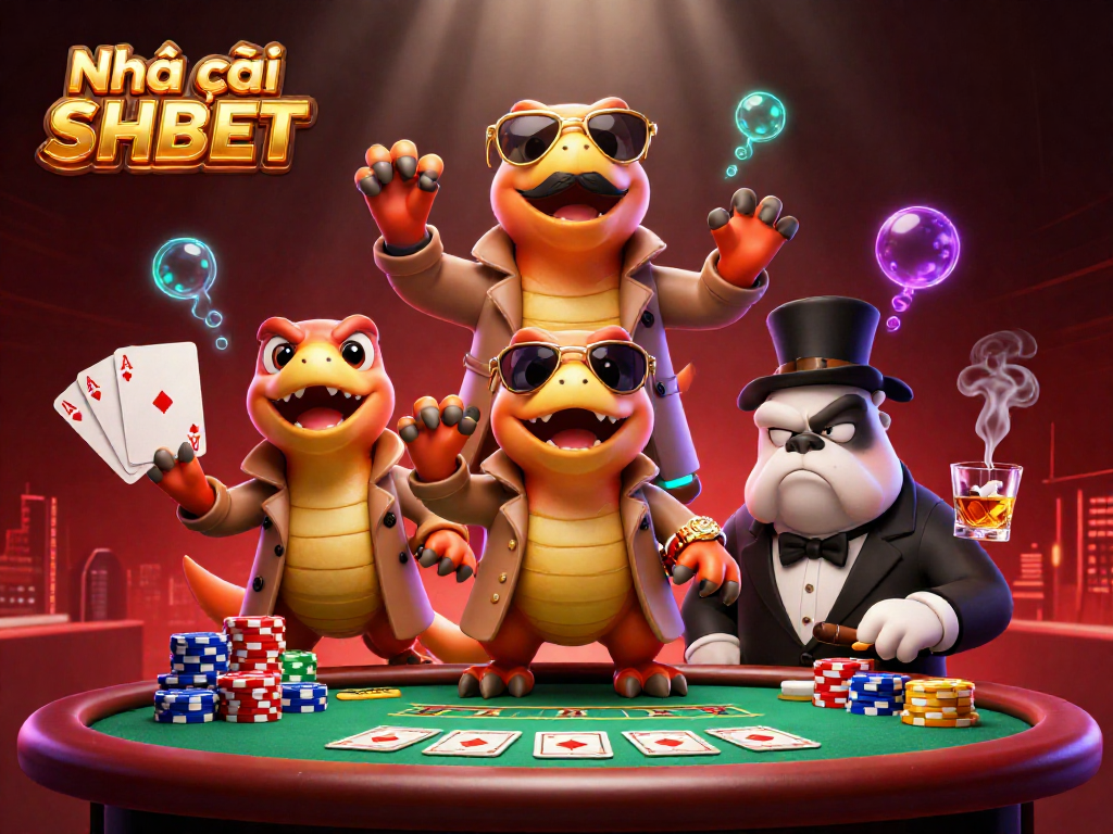 Experience the thrill with Nhà cái SHBET, where raptors in disguise enter a vibrant casino.