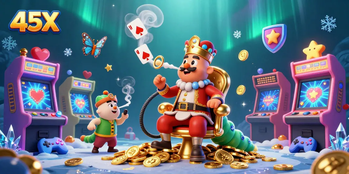 Experience the thrill of 45X casino action with vibrant characters and dynamic gaming elements.