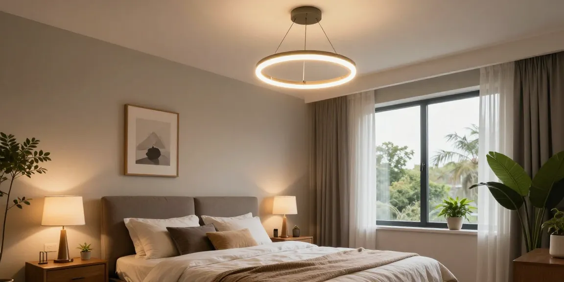 Lustra dormitor elegantă pentru iluminat modern și eficient, cu design stilat.